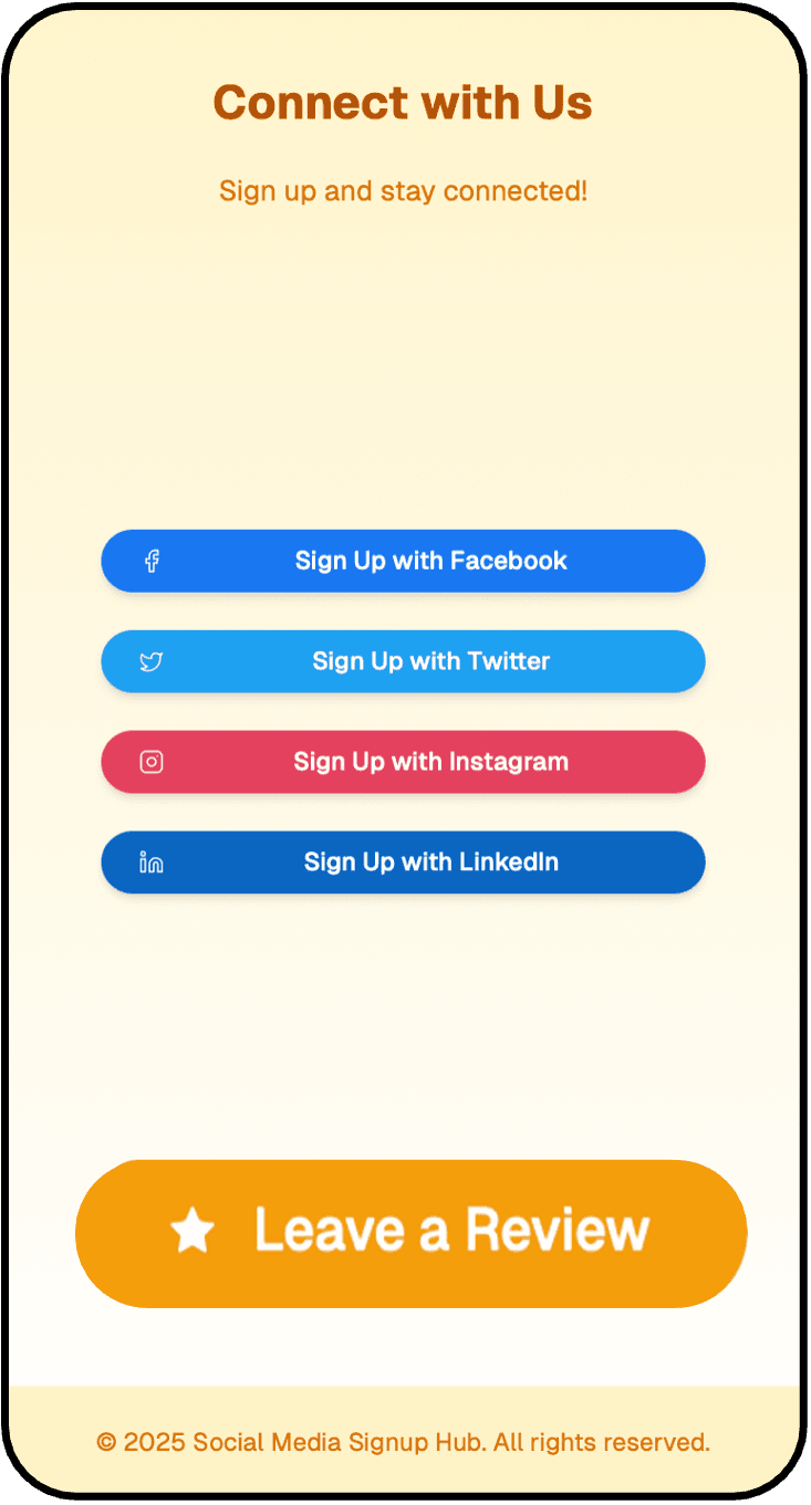 Social Signup