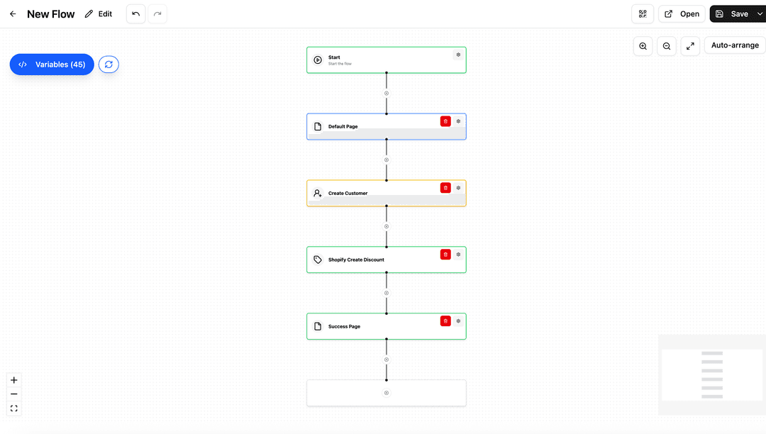 Shopify discount configuration settings
